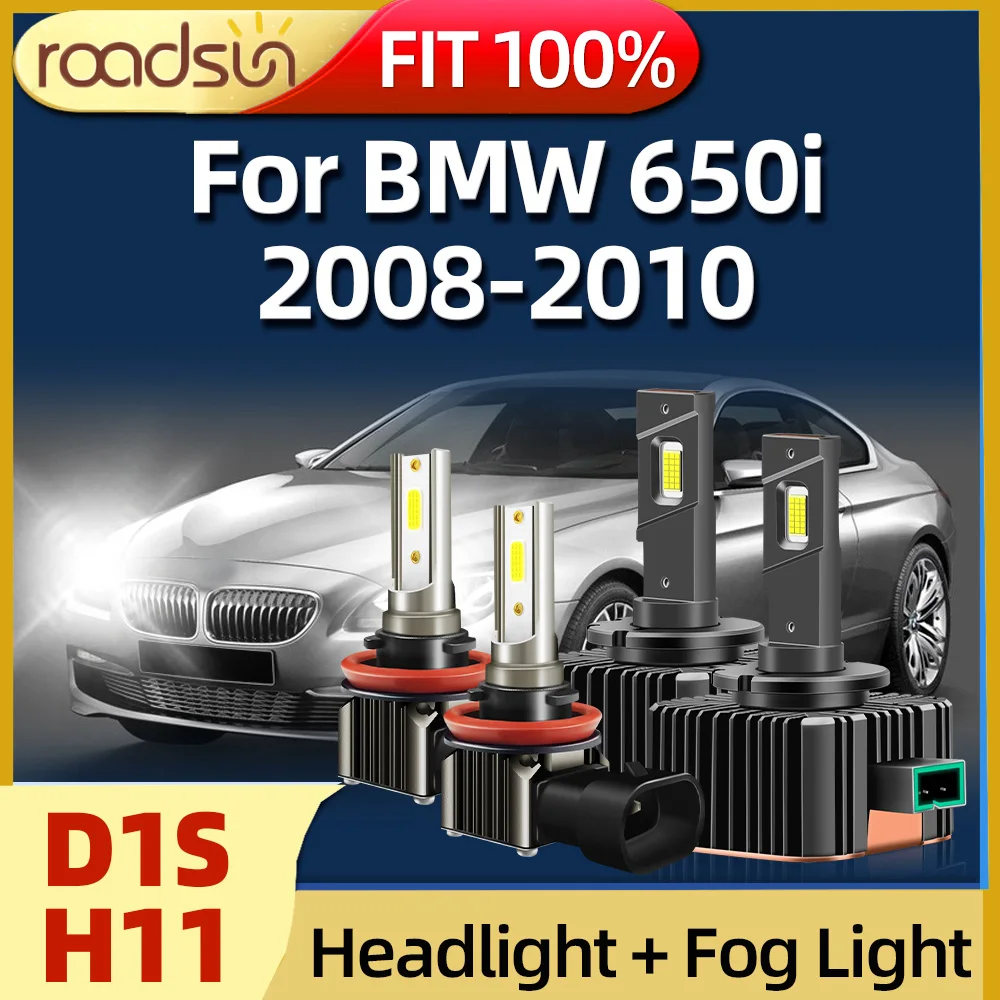 

Roadsun 45000LM D1S LED Headlights HID Bulb Car Light Auto Fog Lamp H11 6000K 12V 24V For BMW 650i 2008 2009 2010