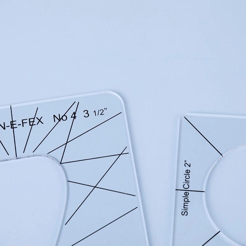 

6Pcs Patchwork Ruler Transparent Acrylic Rulers Sewing Measurement Guide Household Accessories for Learners Designers