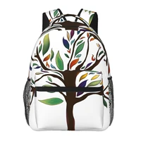 aesthetic backpack backpack teenager girls school book bag large capacity travel bag colourful tree