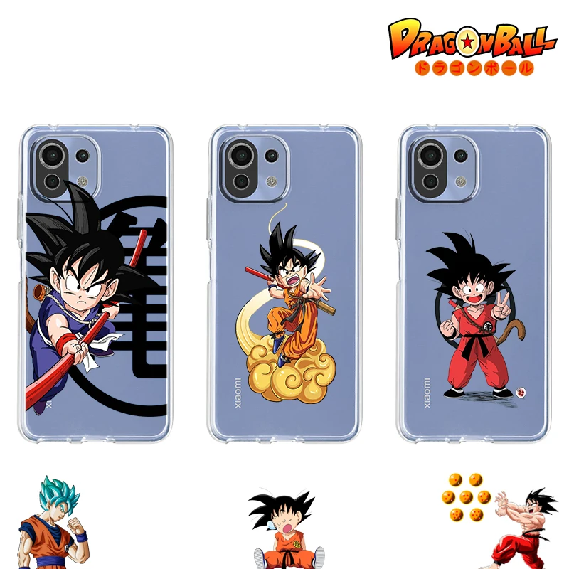 

Dragon Ball Goku Cartoon For Xiaomi 11 11T 10T Note 10 Mi 9T Ultra Pro Lite 5G Silicone Soft Transparent Phone Case Cover Capa