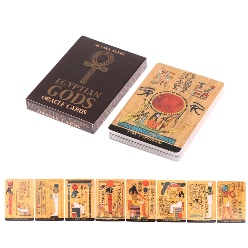 

Egyptian Gods Oracle Cards Tarot Prophecy Divination Deck Family Party Board Game Fate Card Fortune Telling Game