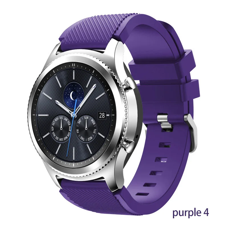 Ремешок силиконовый для Samsung Galaxy Watch 4 classic/3/active 2/Gear S3 Frontier браслет huawei watch gt 2 Pro 22 мм