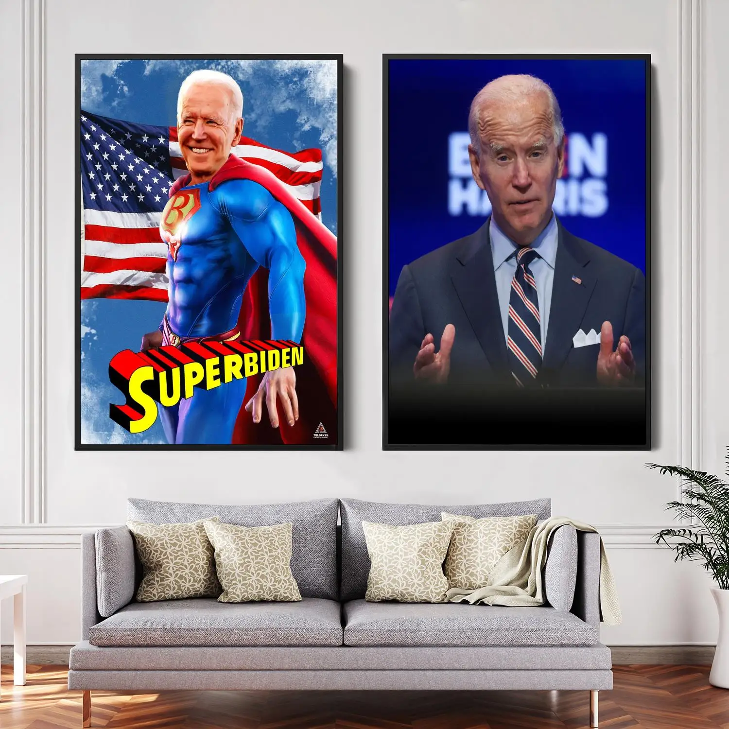 

joe biden President Decorative Canvas Posters Room Bar Cafe Decor Gift Print Art Wall Paintings