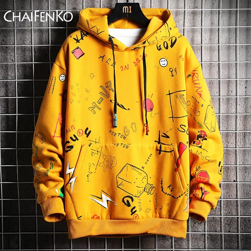 

2022NEW Men's Autumn Hoodies Men Spring Anime Graffiti Sweatshirt Male Hip Hop Harajuku Japanese Streetwear Casual Hoodie Me