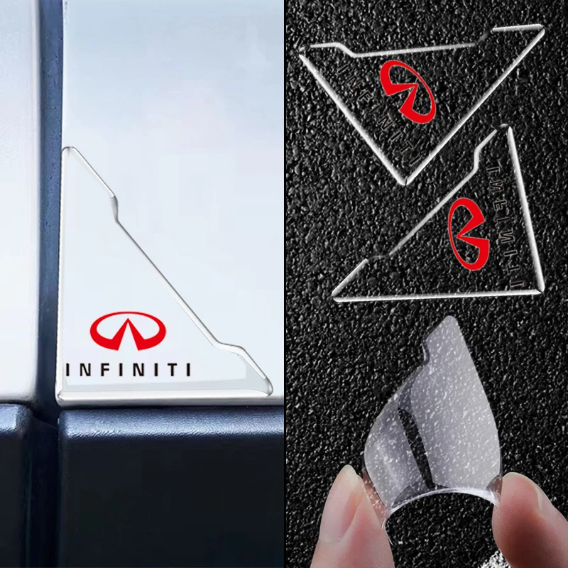 

2Pcs Car Door Corner Anti-Collision Protector Stickers for Infiniti Q50 QX30 FX35 QX60 QX80 Q30 Q70 G35 G37 JX35 Car Accessories