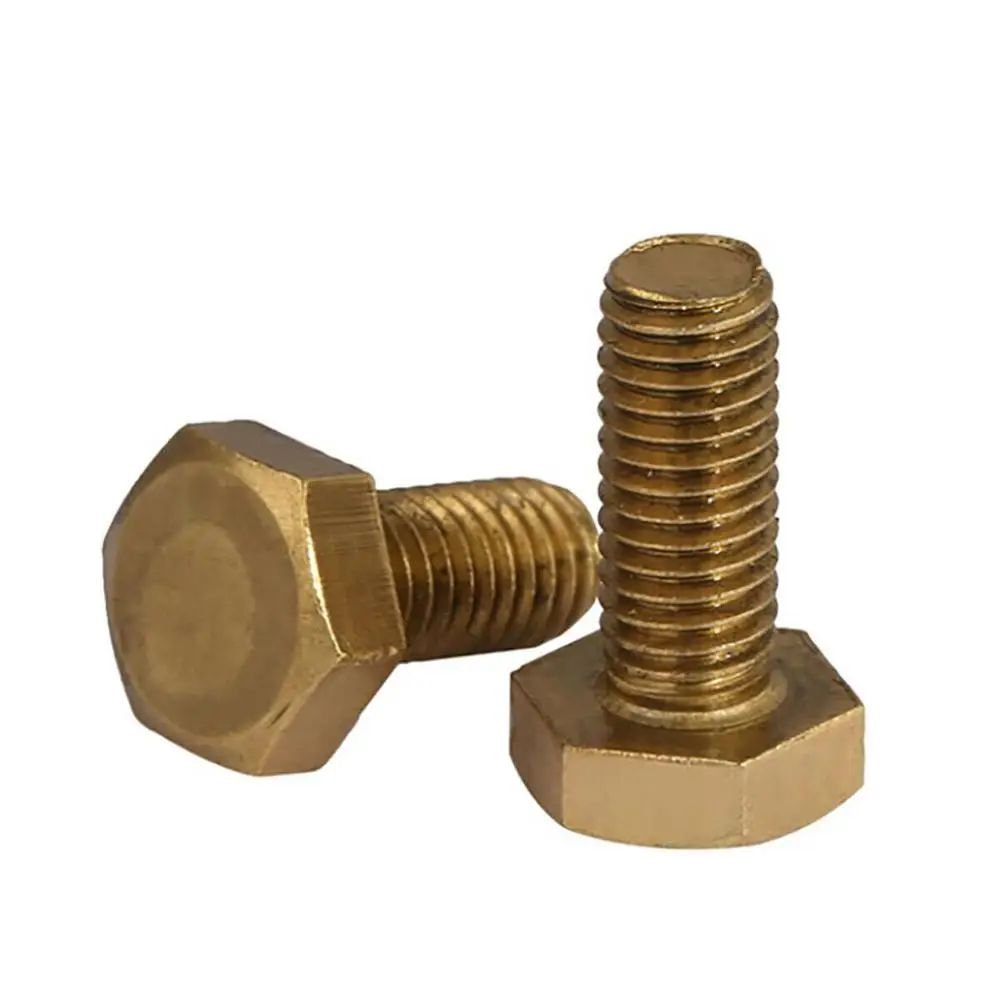 

1Pcs-10Pcs Solid Brass Hex Head Screws DIN933 Hexagon Head Machine Screws Bolts M4 M5 M6 M8 M10 M12