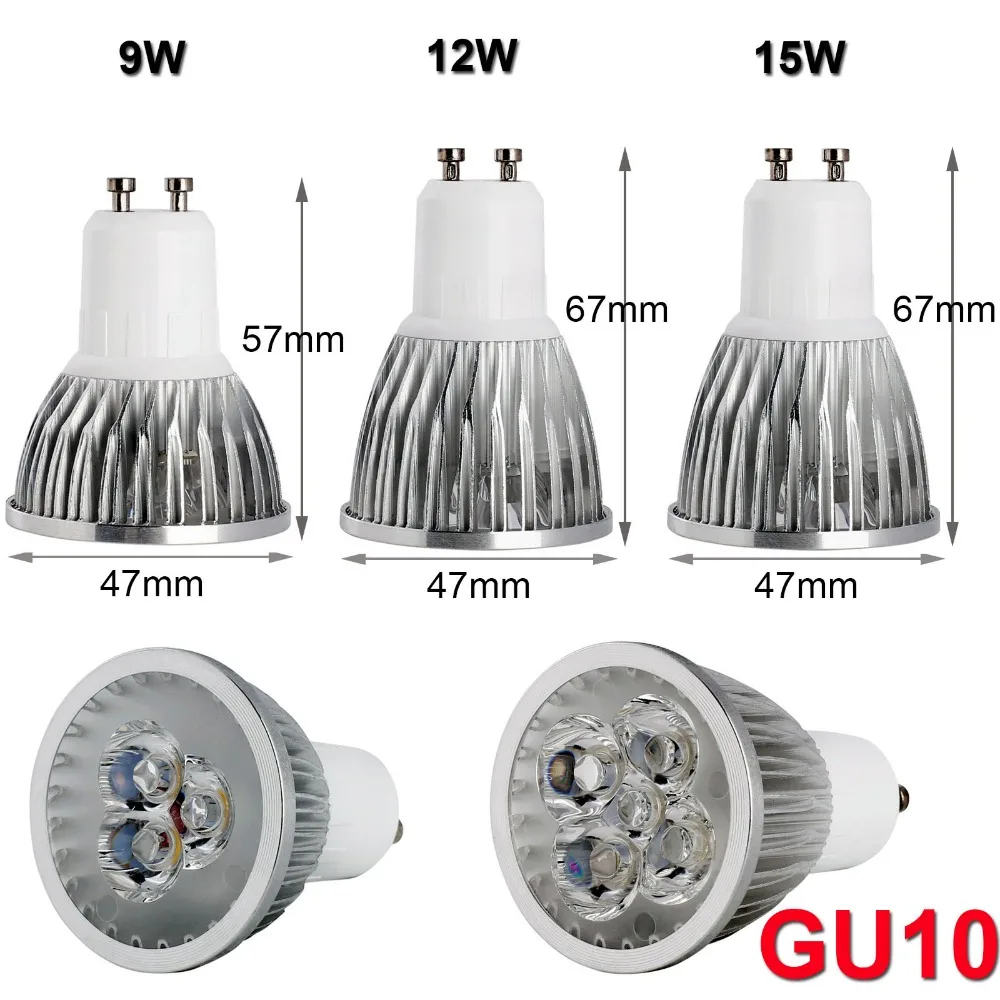 Светодиодный прожектор лампочка E27 9W 12W 15W 220V красный и зеленый GU10 теплый белый E12