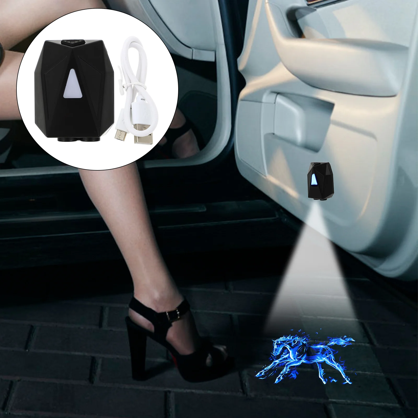 

Creative Dynamic Charging Atmosphere Lamp Car Interior Projection Lamp