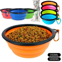 3501000ml large collapsible dog food bowl travel accessories puppy food dish silicon bowl pet bowl cat container water bottle