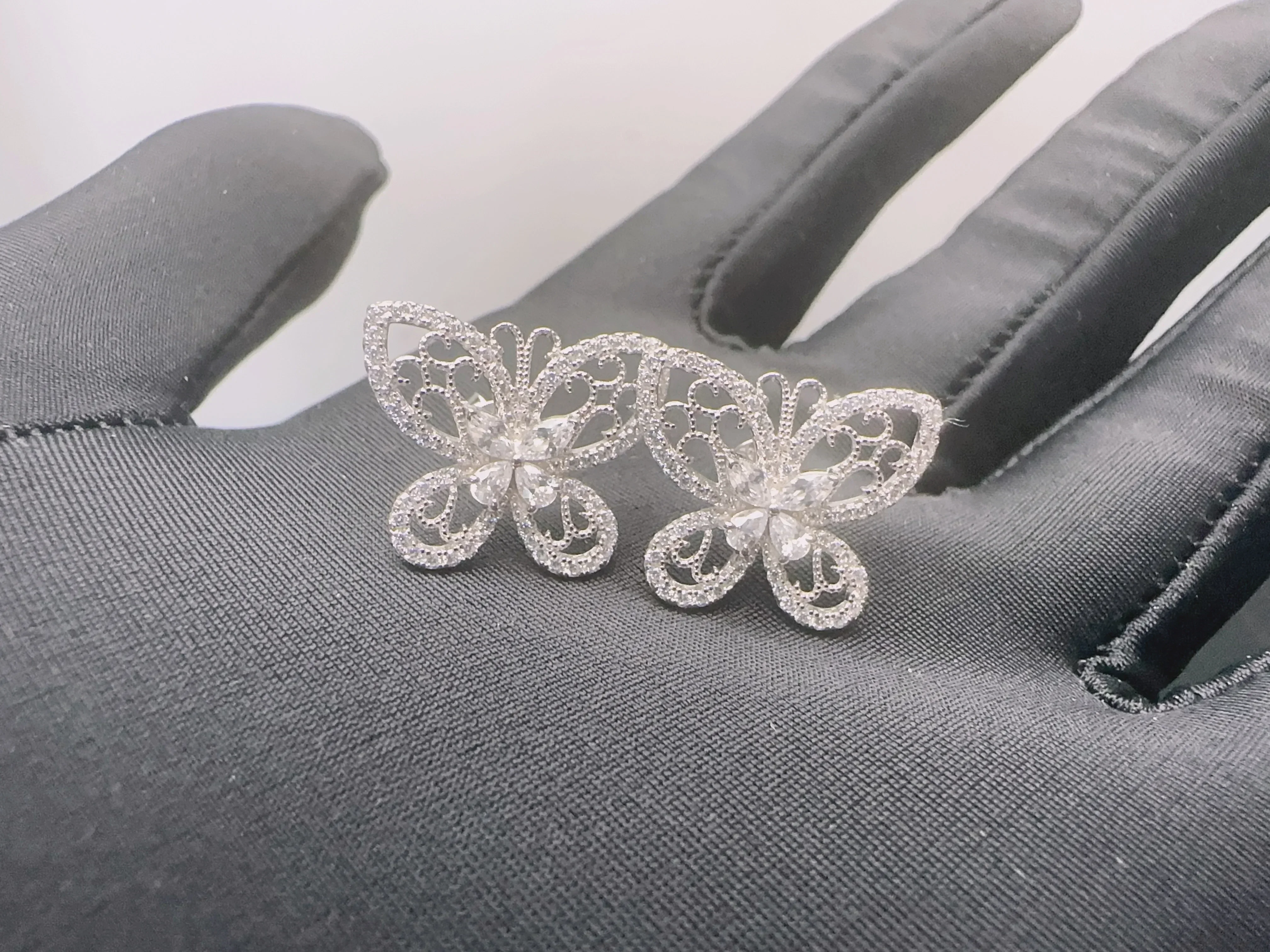 Серьги-гвоздики из стерлингового серебра 925 пробы