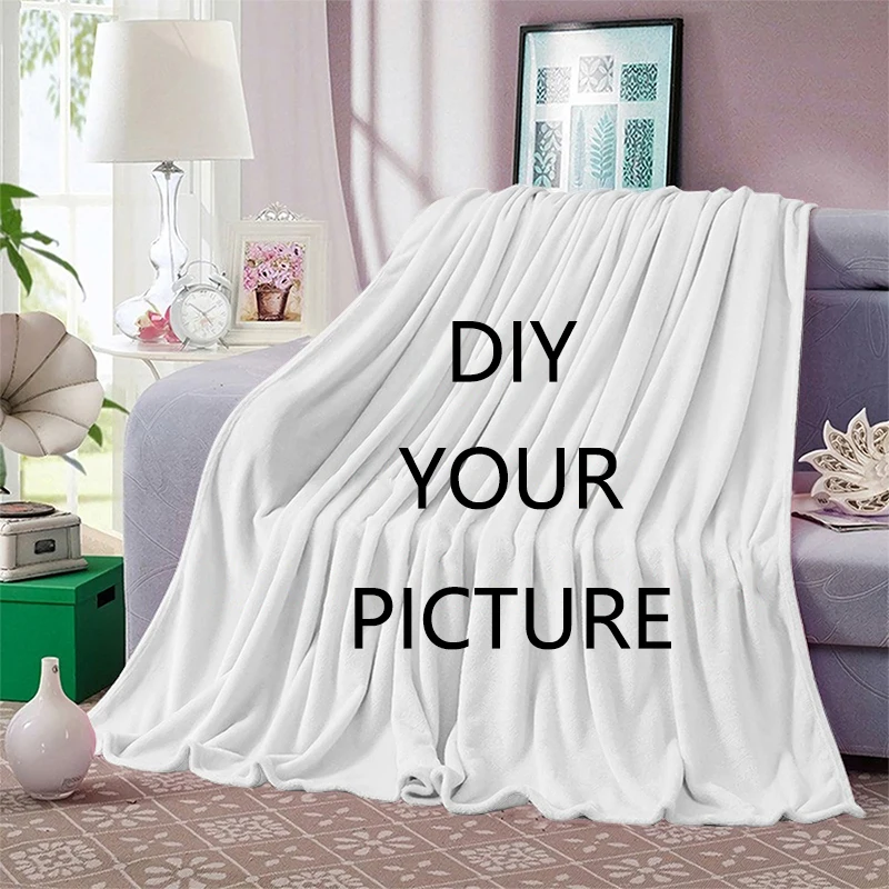 

Custom Sofa Blankets for Bed Camp Nap Bedroom Decor Bedspread Fluffy Soft Fleece Home Textile Wedding Birthday Gift Blanket Diy