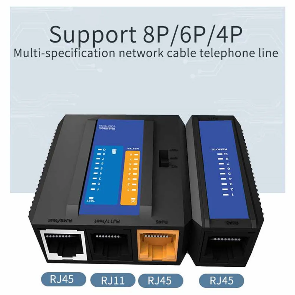 Networking Tool Multifunctional LAN Cable Tester Network Repair Telephone Line Tracker for RJ45/RJ11/RJ12/CAT5/CAT6/CAT7/CAT8