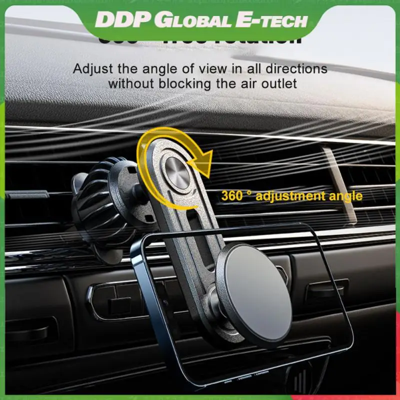 

Universal Magnetic Suction Vehicle Support All-round Adjustment Rotating Aluminum Alloy Holder Multinational Portable Magnetic