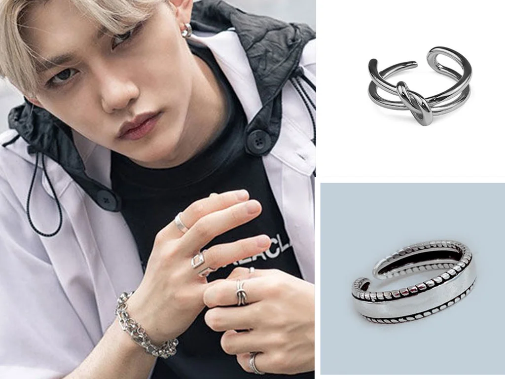 

KPOP Stray Kids Felix The same ring for men's trend ring accessory bracelet European and American jewelry fans birthday gift