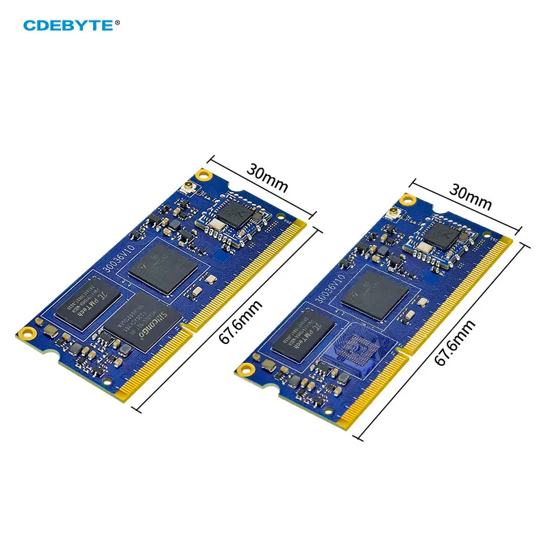 Фото Основная плата STM32MP135 CDEBYTE ECK10-135 серии ARM Cortex-A7 1 ГГц Linux Dual Gigabit Ethernet RGB888 SODIMM 256 МБ/512 МБ DDR3L №2