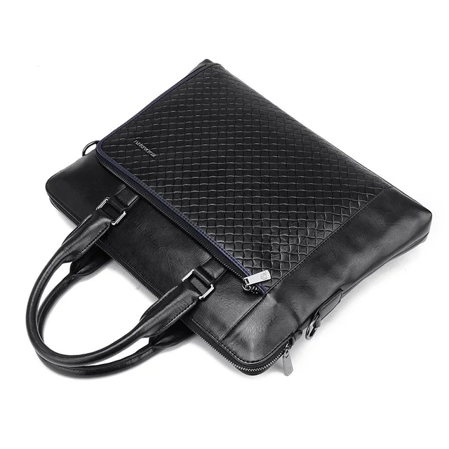 High Quality Leather Men Briefcase Bag Business Handbag Large Capacity Laptop Bag Male Shoulder Bag File Bag For Men 4