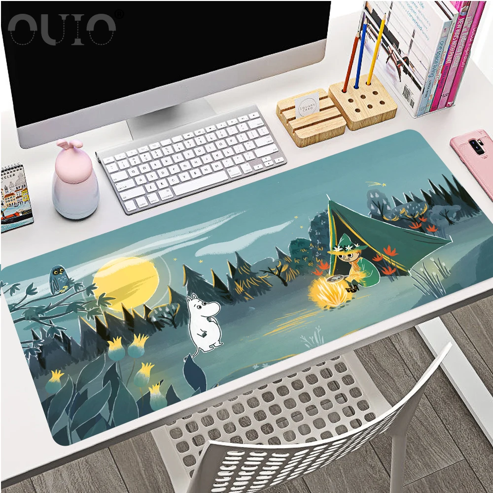 

Cartoon Cute Hippo Moomines Large Mousepad 60X30 Gaming Accessories Mouse Pad Gamer Tapis De Souris XXL Mausepad Tappetino Mouse