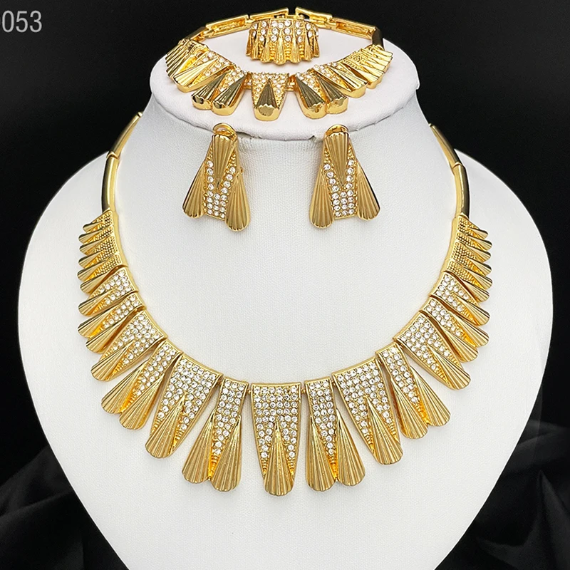 

Dubai Fashion Jewelry Set Tassel Necklaces Bridal Necklace And Earrings Jewelry Set