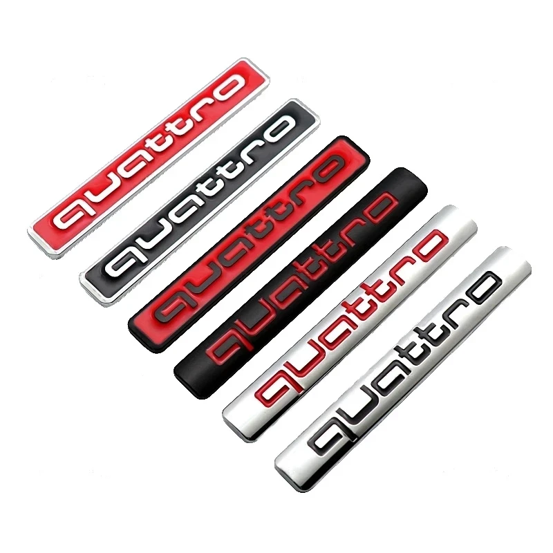 

3D Quattro Metal Sticker For Audi A3 A4 A5 A6L A7 A8 Q3 Q5 Q7 S3 S4 S5 RS3 RS4 RS6 R8 TT B5 B6 Car Trunk body Logo Accessories