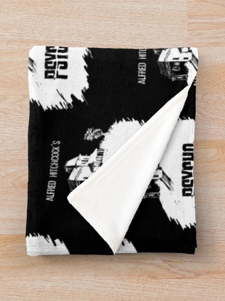 Психо Альфреда Хичкокака от Бурро! (черная футболка) Одеяла и пледы Фланель для