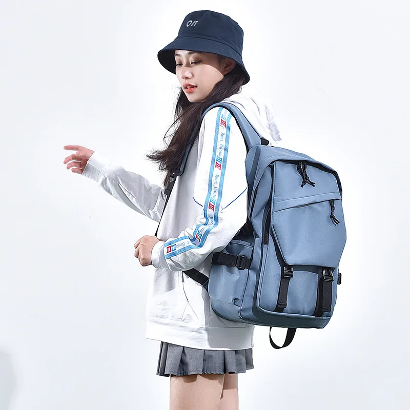 Backpack High School Students At The Beginning Of Backpack Bag Is Contracted Couples Minimalist Large Capacity