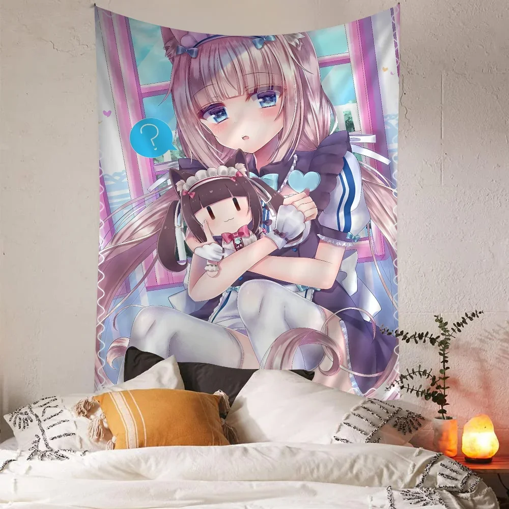 Настенный гобелен с рисунком аниме некопара художественная научная фантастика