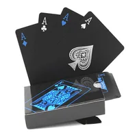 Black Plastic Playing Cards Blue Red Yellow Playing Cards Set Magic Dmagic Waterproof Magic Poker Gift Collection 1