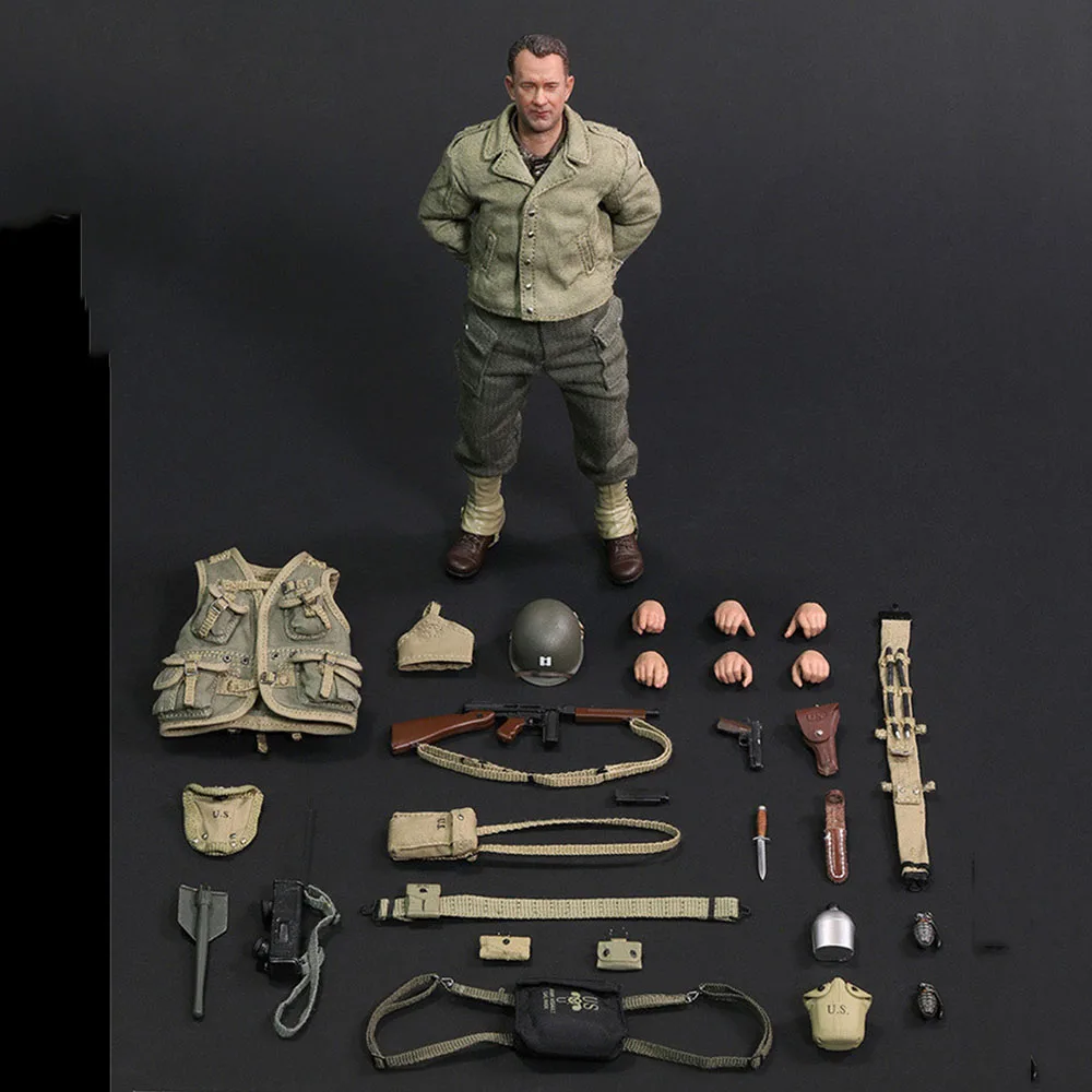 

Collectible DID 1/12 XA80010 WWII U.S. Rangers Captain Miller Collectable Soldier Full Set 12inch Action Figure Model Toy