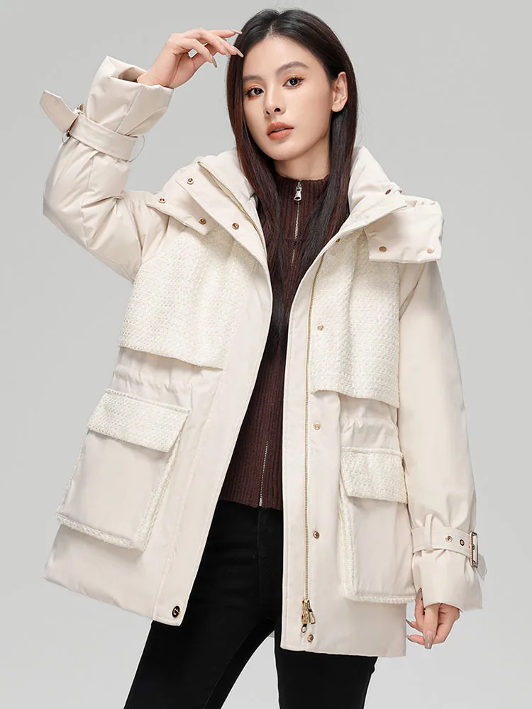 Новый толстый парки большого размера пуховик женский зимний облегающий с