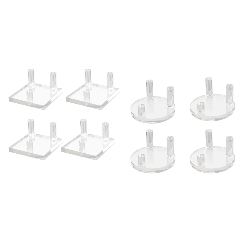 

1Set Rock Display Stand Three-Peg Square Acrylic Display Stands Acrylic Rock Holder For Rocks, Minerals Slab, Crystal 2.5Inch