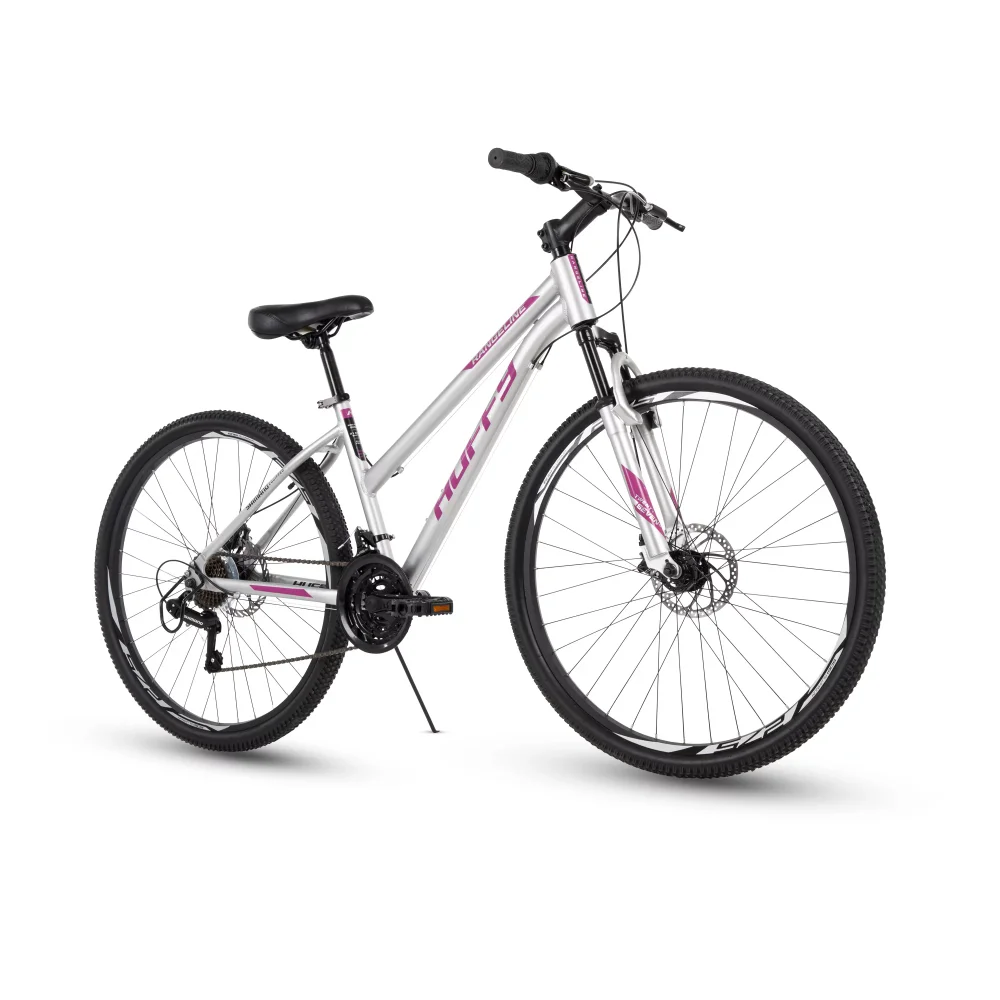 

Huffy Rangeline женские горные велосипеды, 27,5 дюймов, серебряный велосипед, дорожный велосипед mtb