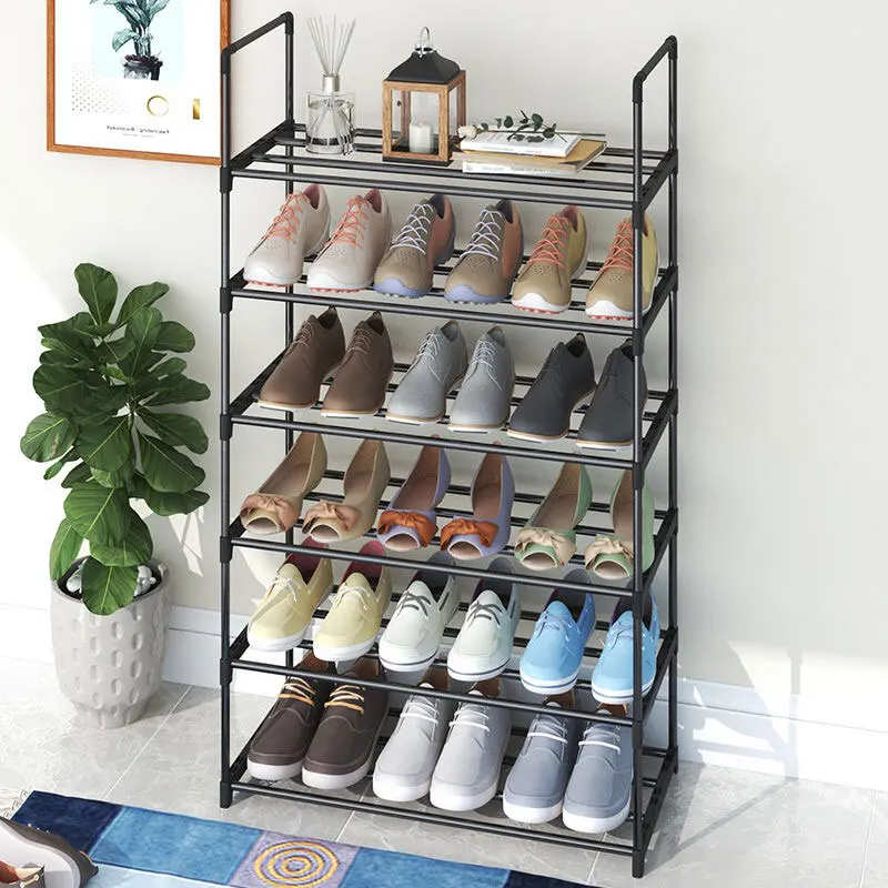 

Shoe Rack Assembly Shoe Cabinets Space-saving Large-capacity Shoes Organizer Steel Tube Frame Shoe-shelf Furniture for Home