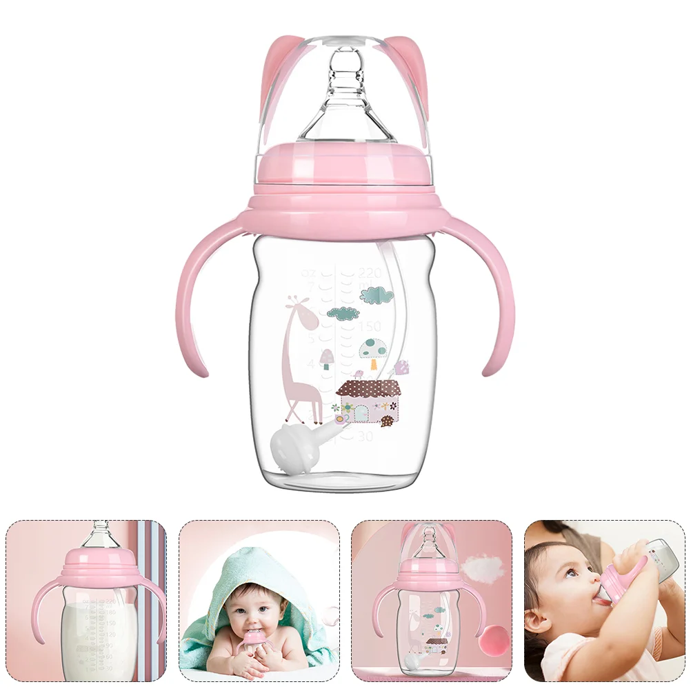

Portable Straw Sippy Spout Bottles Infant Trainer Cups Training Cup Kids Sippy Cups Drinking Cup for Infant Toddlers 220ml