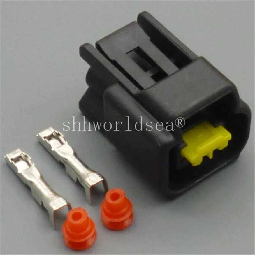 

Shhworldsea 1 комплект, 2-контактный 2,3 мм FW-C-2F-B 2-контактный жгут проводов катушки зажигания, женский водонепроницаемый автоматический разъем для Ford Focus