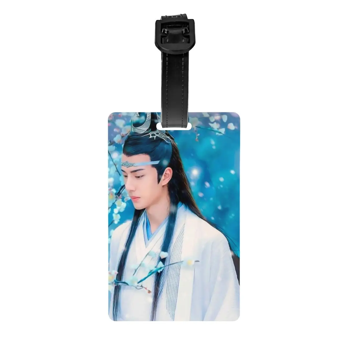 

Lan Wangji Blue Sakura Art Luggage Tags for Suitcases The Untamed Privacy Cover ID Label
