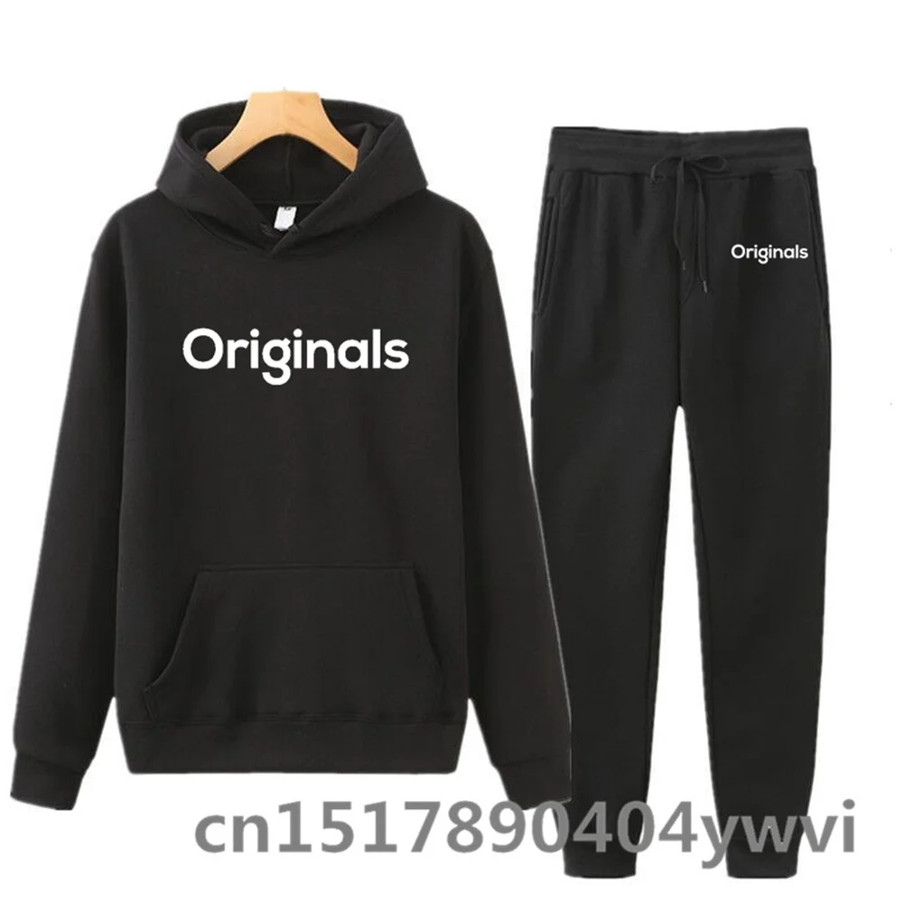 

Мужской костюм на осень и зиму, спортивный брендовый мужской Модный повседневный костюм из двух предметов с толстовкой и брюками, 2023