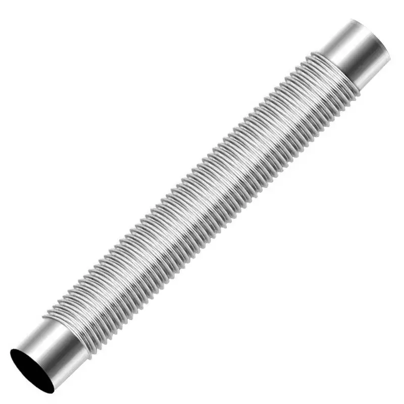 Wood Stove Pipe Stainless Steel Flue Exhaust Stove Pipe Adjustable Ducting Dryer Vent Hose For Pellet Stove Fresh Air Intake
