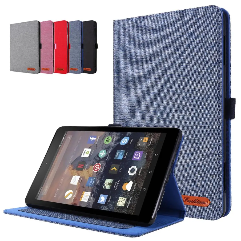 

Case For Amazon Kindle Fire HD 10 HD10 Plus 2021 11th Gen Weave Stand Flip Cove For Amazon Fire HD8 HD 8 Plus 2020 Tablet