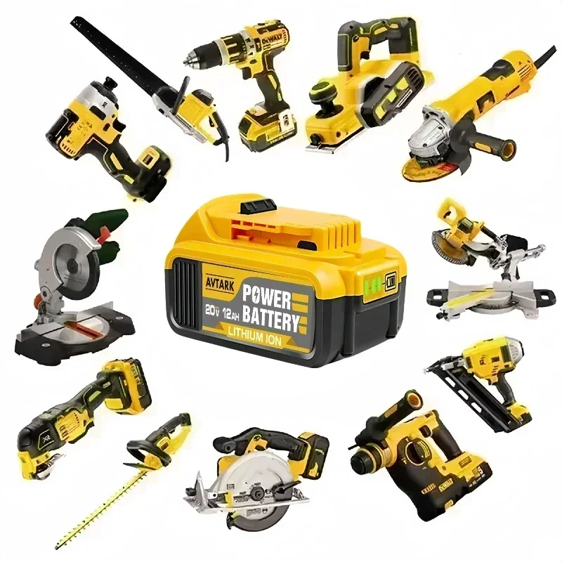 Для Dewalt DCB200 20 В 12000 мАч Сменная литиевая батарея 18 DCB184 DCB182 DCB180 DCB181 DCB201 DCB206