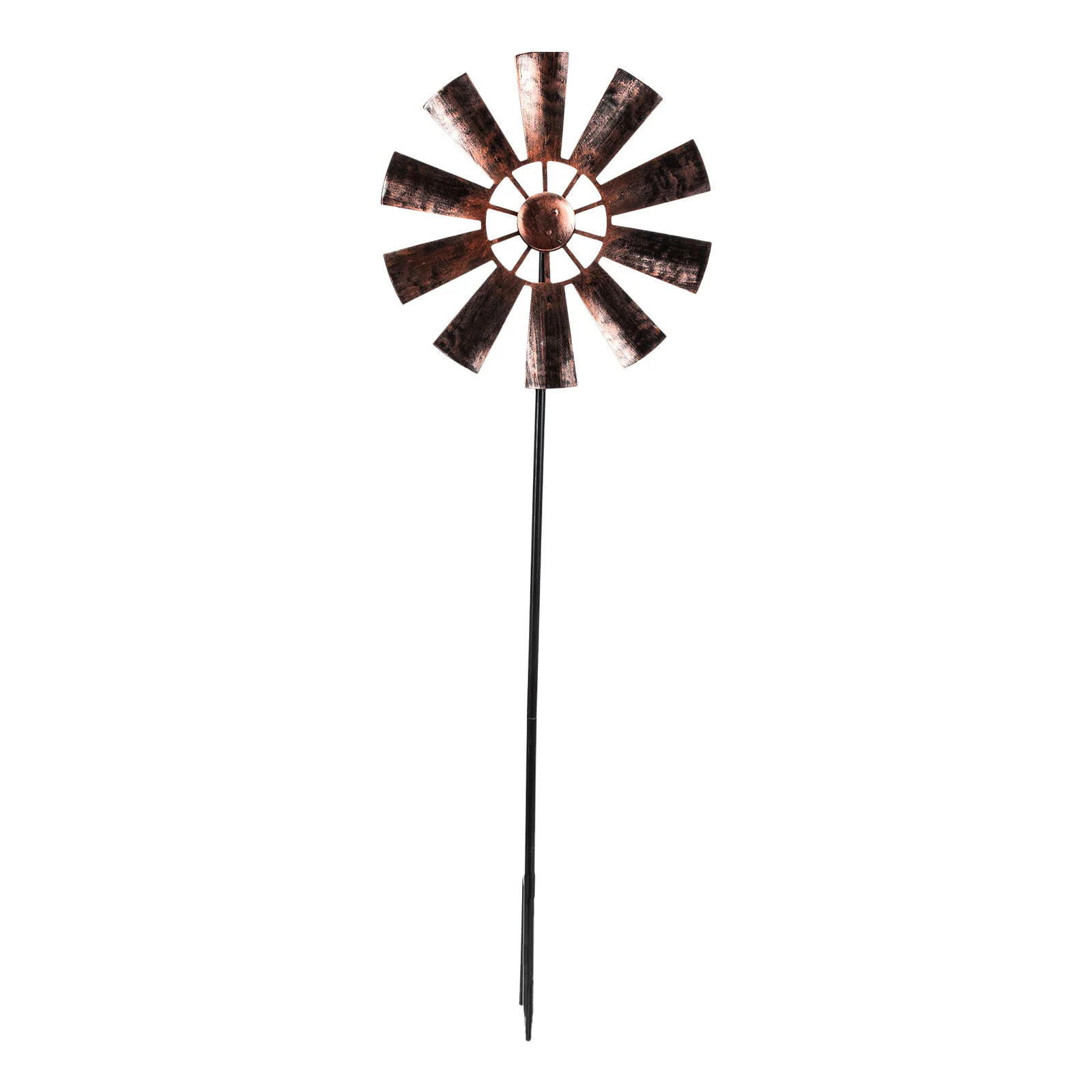 

Iron Needle Wheel Outdoor Sculpture Colorful Windmill Garden Decorative Flowers Ornament Adornment