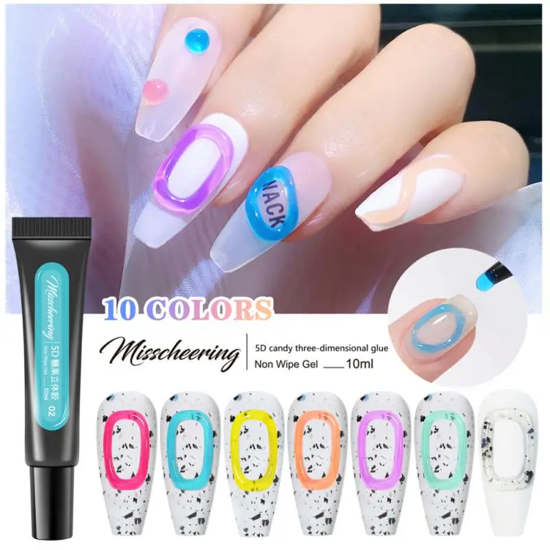 

5D Hose Candy Stereo Nail Polish Candy Macaron Jelly Leave-In Gel Candy Three-dimensional Glue For Nail Shop Gel Art