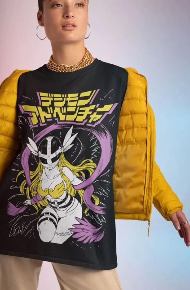 Футболка японского аниме кот гатомон рубашка манга футболки с графикой круто