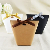 blank 25pcs white wedding favors gift box birthday package bags candy sack kraft paper bag party decoration
