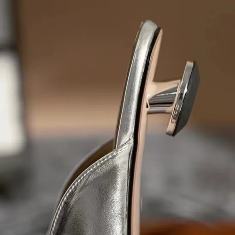 Новинка лета 2024 женские туфли на высоком каблуке остроносые модные в форме