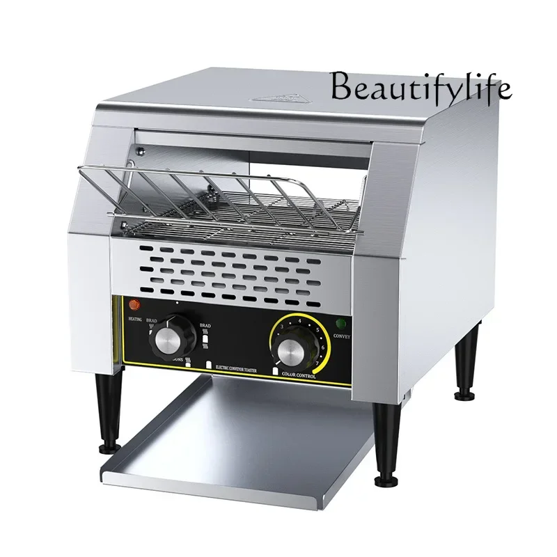 Коммерческий тостер гусеничный жаровня автоматический квадратный для завтрака