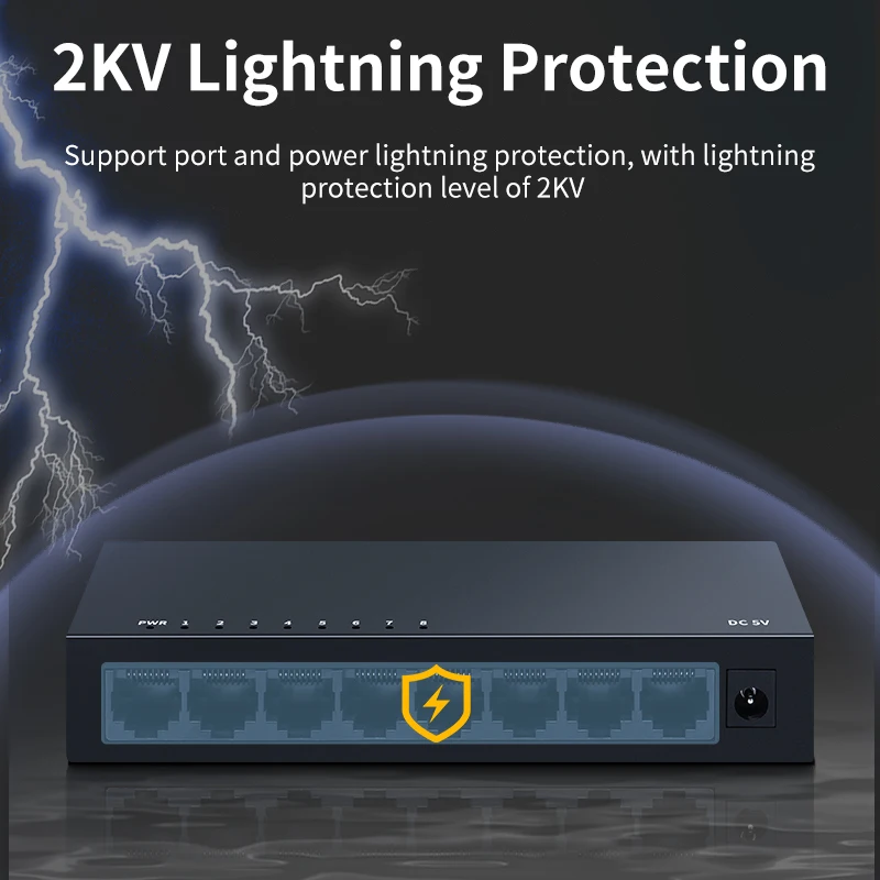 HORACO 8 Порт Gigabit Интеллектуальный коммутатор Ethernet концентратор Интернет RJ45 LAN 1000