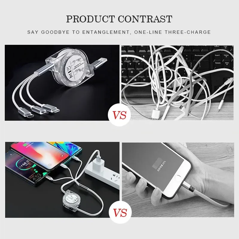 Фото Быстрое зарядное устройство 3-в-1 Micro Data Wire USB Type C для Mercedes Benz AMG W203 W206 W220 W205 W211 W212 W201 W210 W108 W168 W169 W222 №3