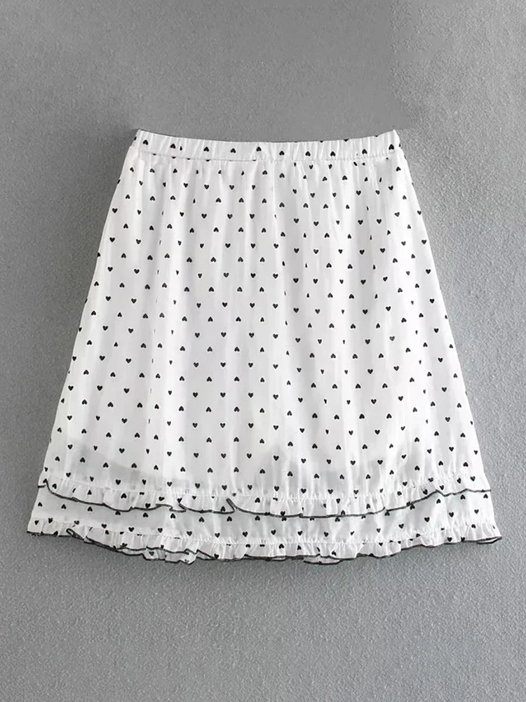 

Мини-юбка женская летняя в горошек, с завышенной талией