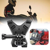 motorcycle helmet chin mount bracket compatible for gopro10 98 fixing bracket holder with adjustable belt buckle