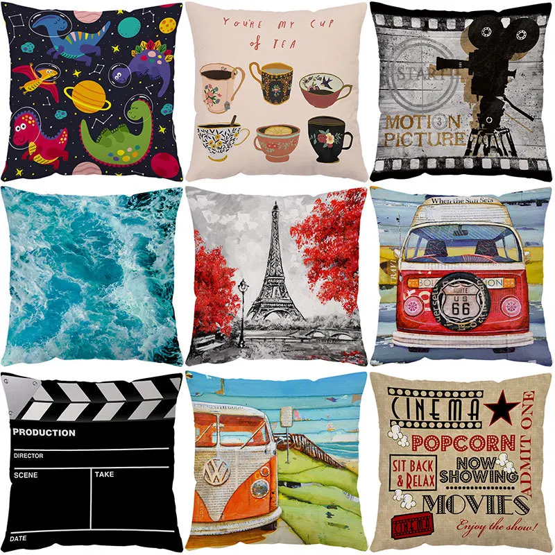 

Modern Paris Lovers Pillows Case Green Game Controller Gamepad Pillowcases for Pillows Gift for Kids Boys Bedroom 40x40 45x45 cm